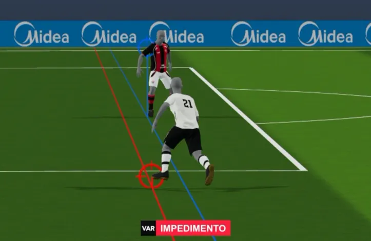 Impedimento marcado anulou o segundo p&ecirc;nalti para o Corinthians