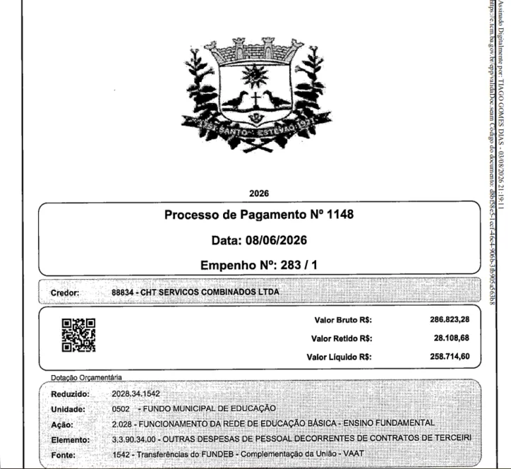 Imagem ilustrativa da imagem Escândalo em Santo Estevão: denúncia aponta duplicidade de pagamentos na prefeitura