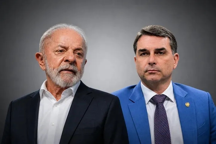 Lula e Flávio Bolsonaro