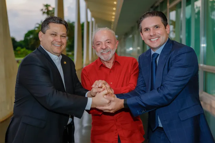 Davi Alcolumbre, Lula e Hugo Motta