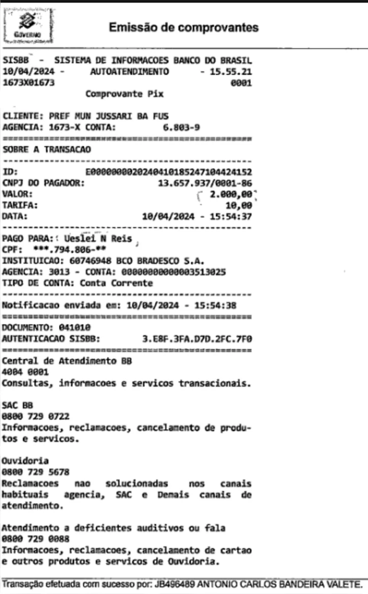 Imagem ilustrativa da imagem Ex-prefeito usou verba pública para pagar vereador com duplo cargo