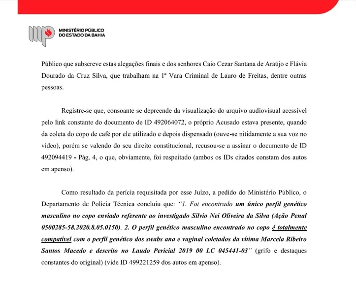 Imagem ilustrativa da imagem Exame em advogada não detecta álcool, mas MP aponta DNA compatível com perfil do acusado