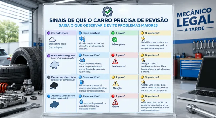 Tabela de cores de fumaças