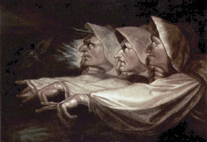 As três bruxas de MacBeth, pintura do séc. XVIII de Johann Füssli