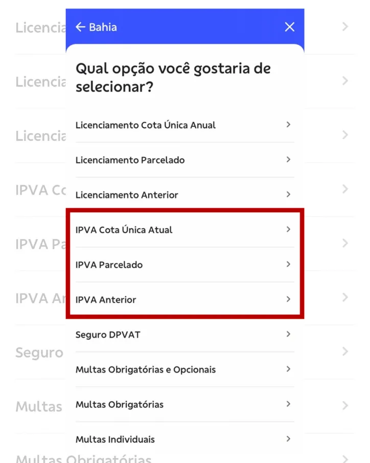 Pagamento do IPVA no banco