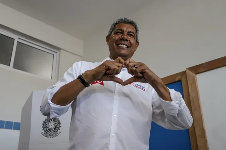 O governador da Bahia e candidato à reeleição, Jerônimo Rodrigues