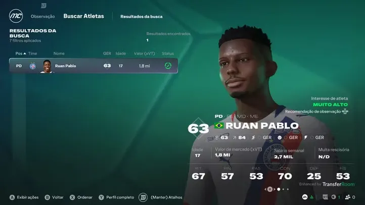Ruan Pablo no EA FC 27