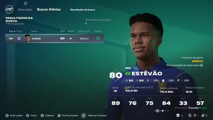 Estevão no EA FC 27