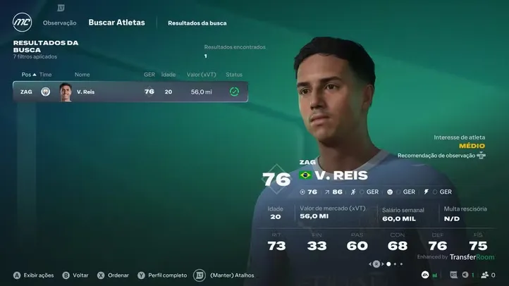 Victor Reis no EA FC 27