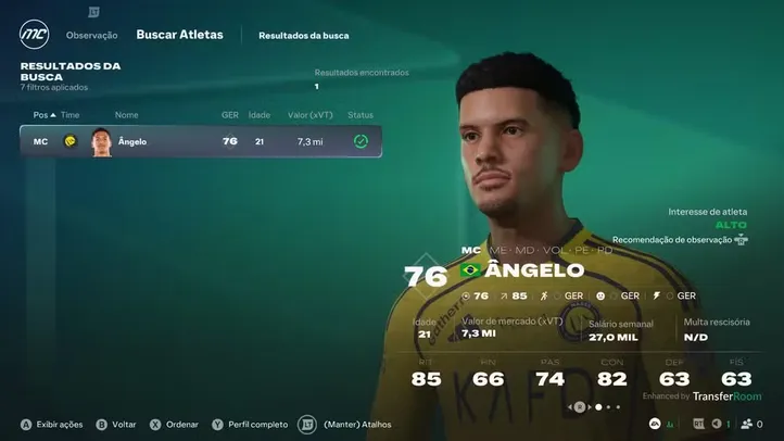 Ângelo no EA FC 27