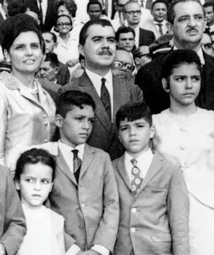 José Sarney e Roseana, sua filha, ainda criança