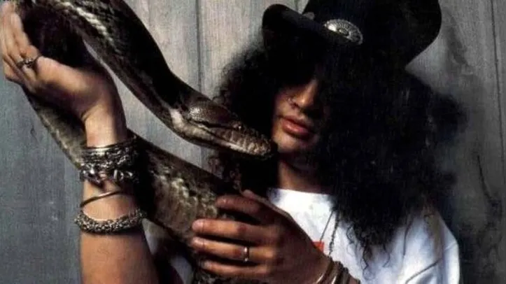 Slash, do Guns n' Roses - criação de serpentes