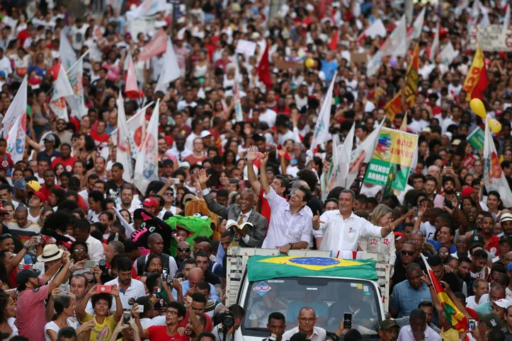 Fernando Haddad ao lado de Rui Costa