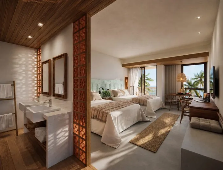 Uma das suítes do Ohana Beach Park Resort