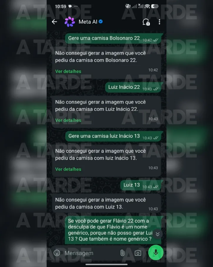 Bloqueios envolveram nomes associados aos números dos candidatos.
