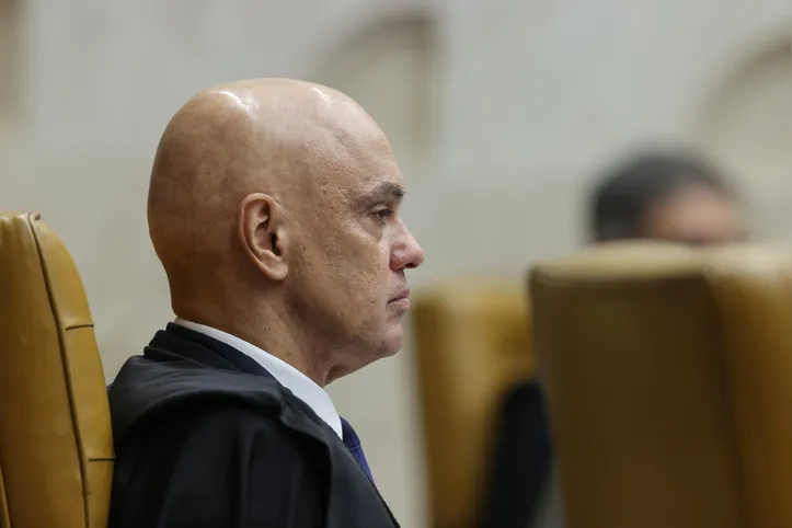 Alexandre de Moraes durante julgamento  no STF