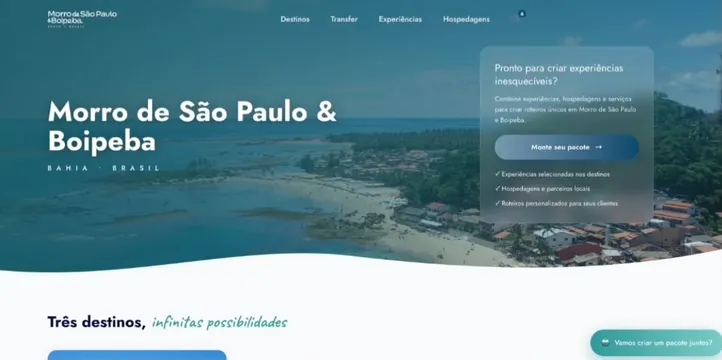 Imagem ilustrativa da imagem Morro de São Paulo e Boipeba lançam portal com IA para atrair mais turistas