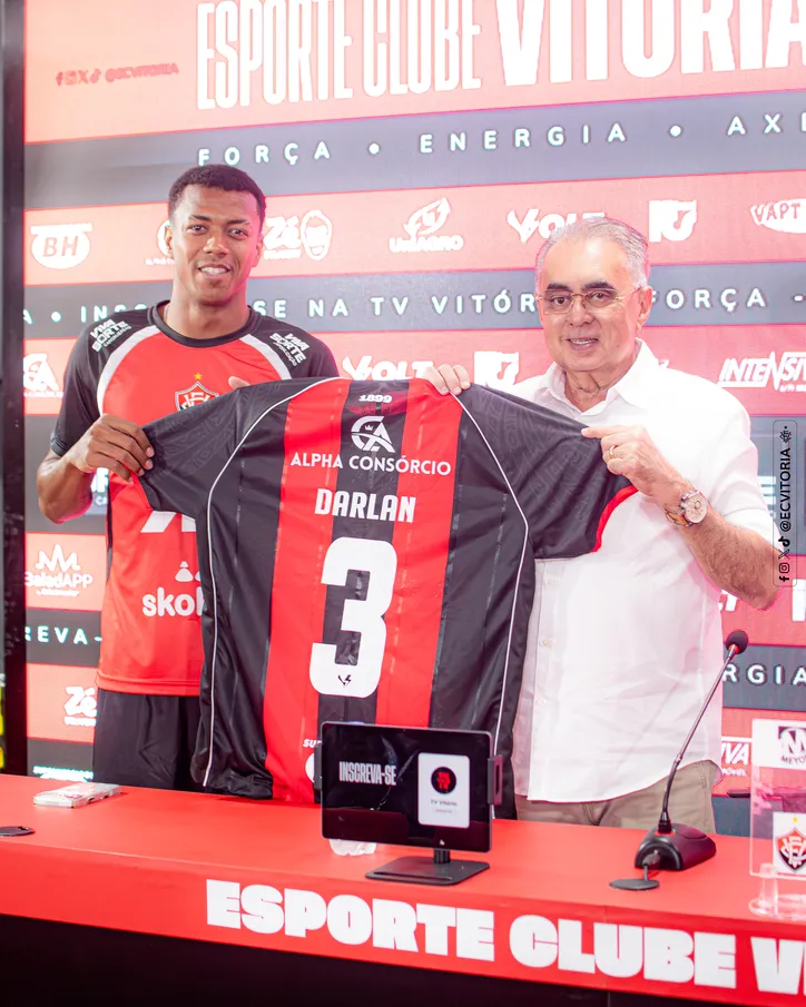 Darlan Dutra e o executivo de futebol Sérgio Papellin