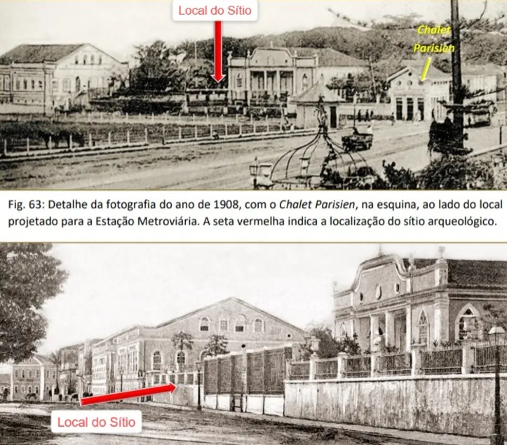 Imagem de 1908 mostra localização do atual sítio arqueológico