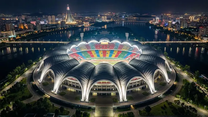 Maior estádio de futebol do mundo Estádio Rungrado Primeiro de Maio