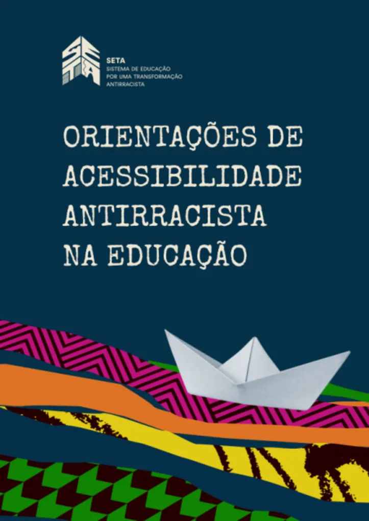 Capa do e-book “Orientações de Acessibilidade Antirracista na Educação”