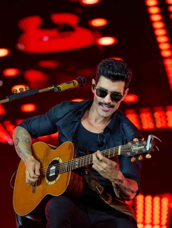 Cantor Gusttavo Lima durante show em São Paulo