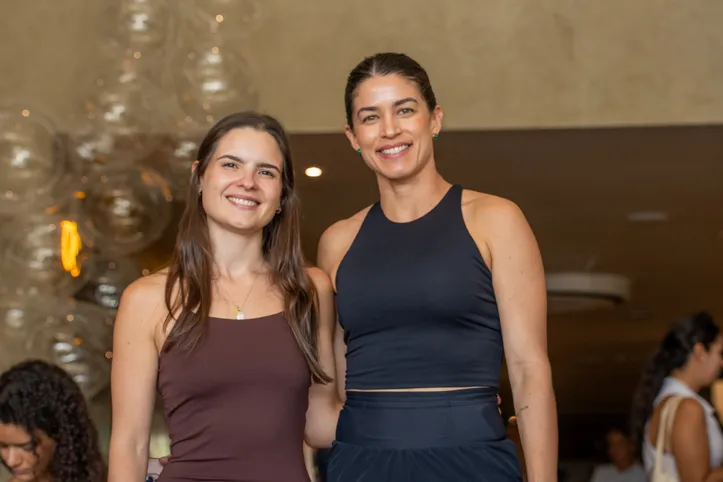 Victoria Cintra e Priscila Oliveira na inauguração da nova Healthy (Bruno Spinola)