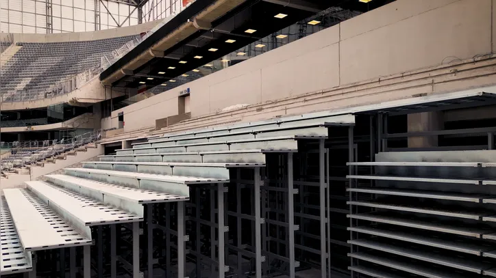 Athletico atualiza obras da arquibancada retrátil