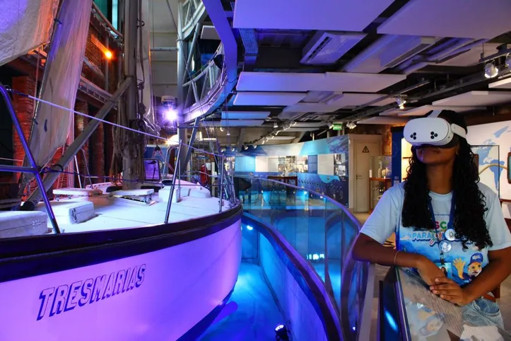 A exposição “Do Ártico ao Fundo do Mar” reúne peças, registros da fauna marinha e experiências imersivas no Museu do Mar Aleixo Belov