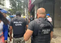 Polícia Civil realiza ação para reprimir roubos no Centro de Salvador