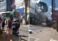 Criminosos incendeiam ônibus na Estrada das Barreiras