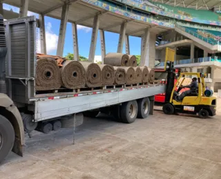 Arena Fonte Nova passa por manutenção no gramado