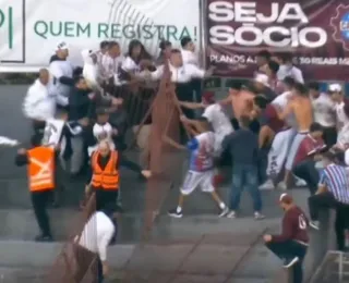 Briga generalizada toma conta de arquibancada em jogo da Série C; veja